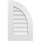 Ekena Millwork Quarter Round Top Right Surface Mount PVC Gable Vent w/ 3-1/2"W x 1"P Standard Frame, 16"W x 26"H GVPQR16X2601SN - alternate 1